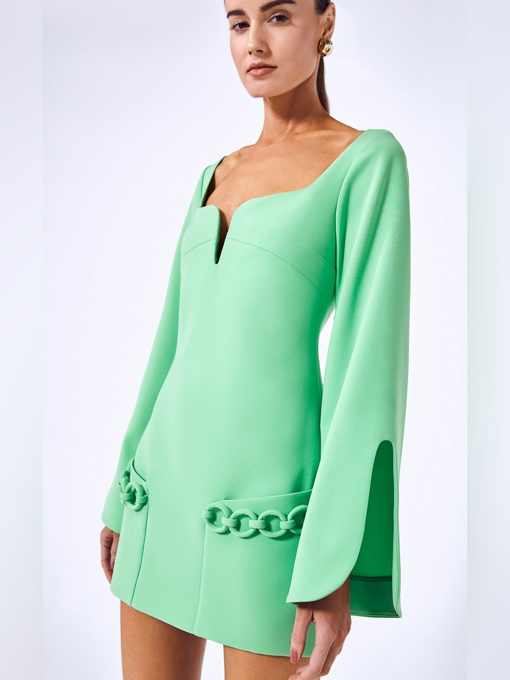 ALEXIS Azize Chain Detail Mini Dress